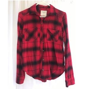 A&F Red and Black Flannel
